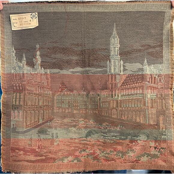 2 square antique tapestries of Brussels - Picture 6 of 7